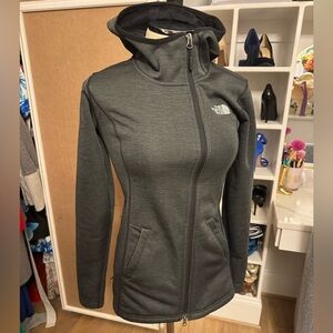 The North Face Women’s Hooded Fleece Jacket – Size XS – Charcoal Gray